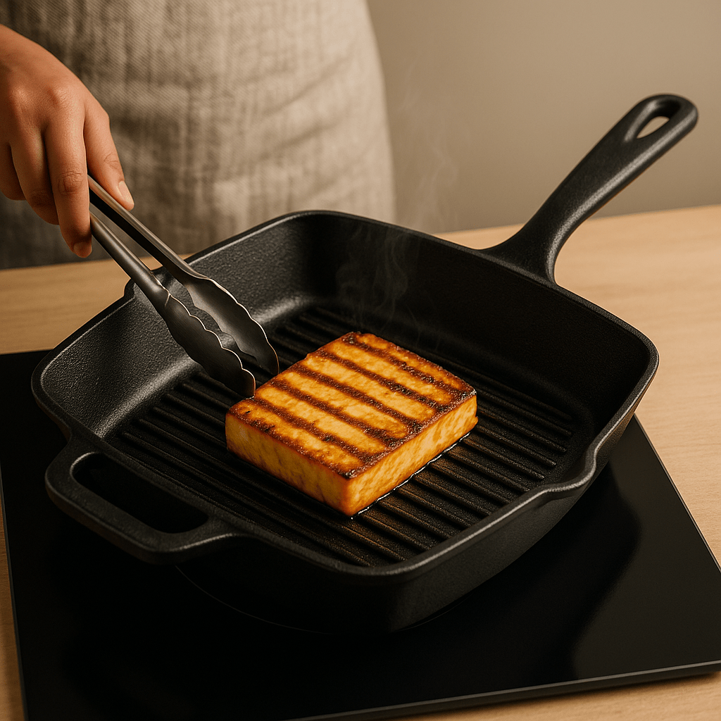 Cup Plate 25cm Pre-Seasoned Cast Iron Grill Pan