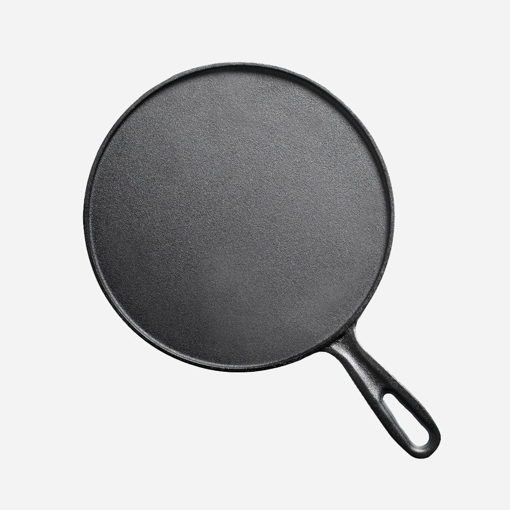 Cup Plate 28cm Cast Iron Dosa Tawa with Heat Resistant Handle