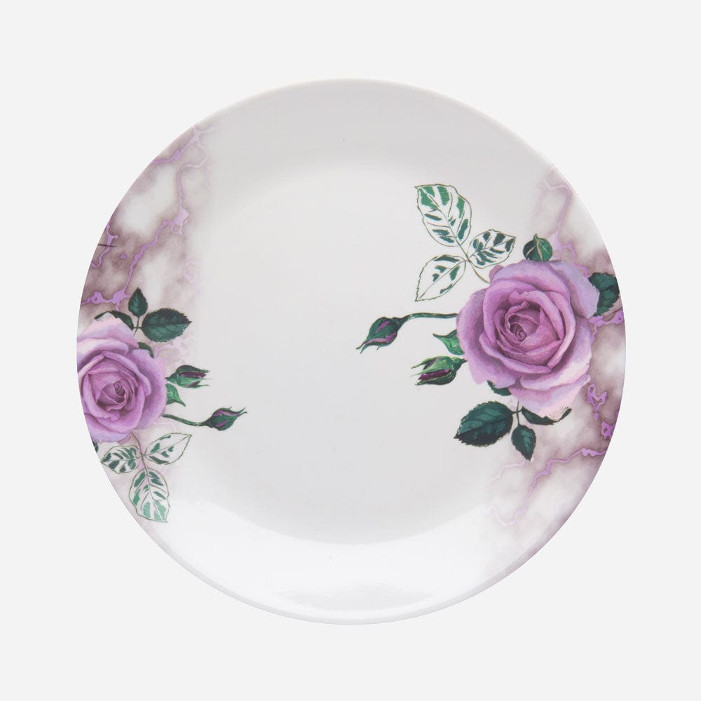 Cup Plate Blooming Rose 32-Piece Melamine Dinner Set