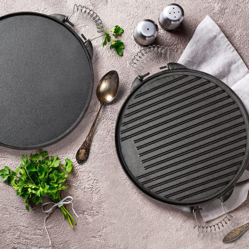 Cup Plate Cast Iron Grill and Tawa 31.5cm