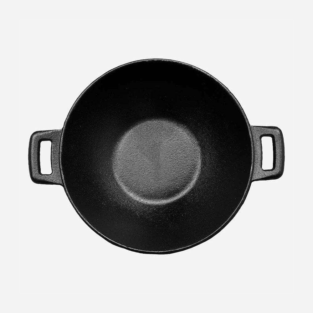 Cup Plate Handcrafted Cast Iron Kadhai with Glass Lid – 2.5LT