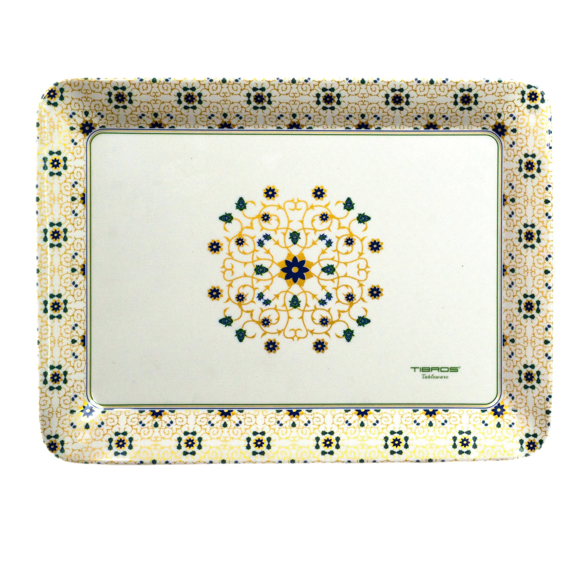 Cup Plate Mahal Melamine Ethnic Tray Set of 3