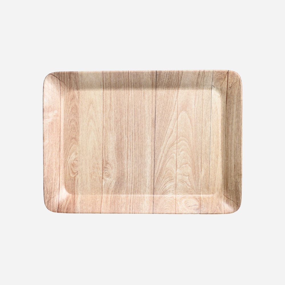 Cup Plate Maple Melamine Canvas Matt Tray Set of 3