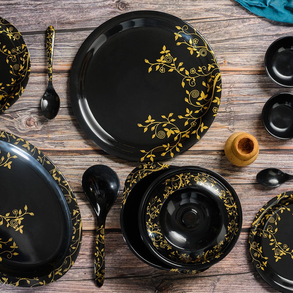 Cup Plate Merlin Round Dinner Set - 44 Piece Melamine Set