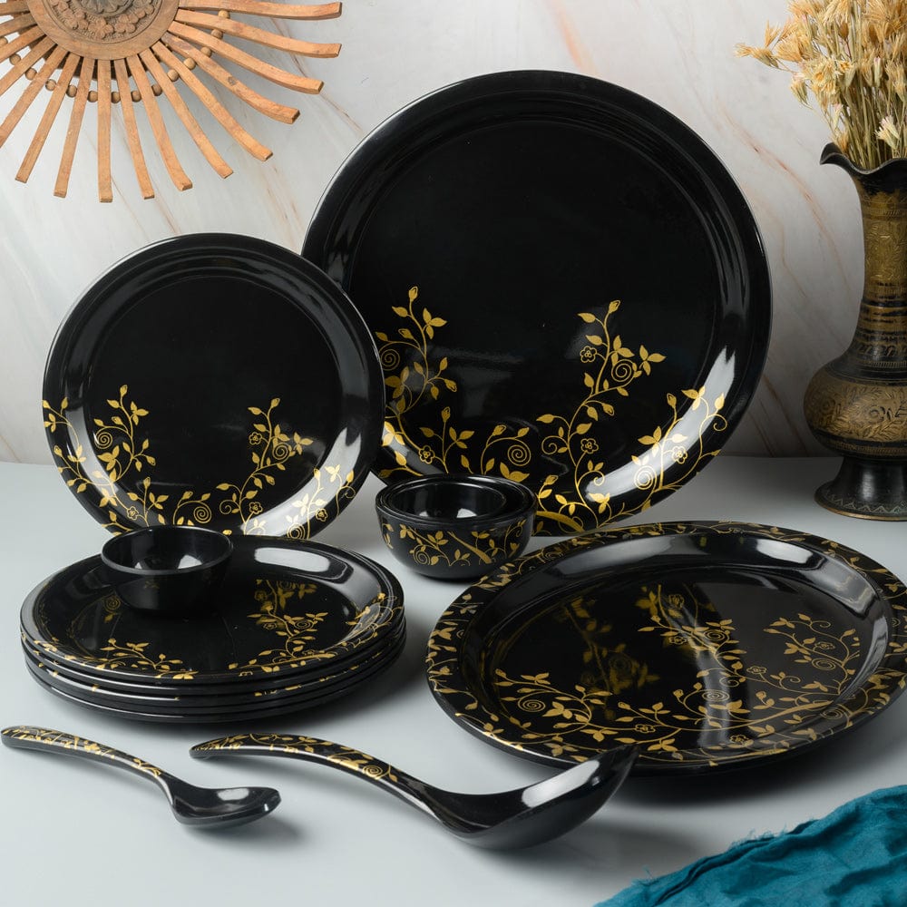 Cup Plate Merlin Round Dinner Set - 44 Piece Melamine Set