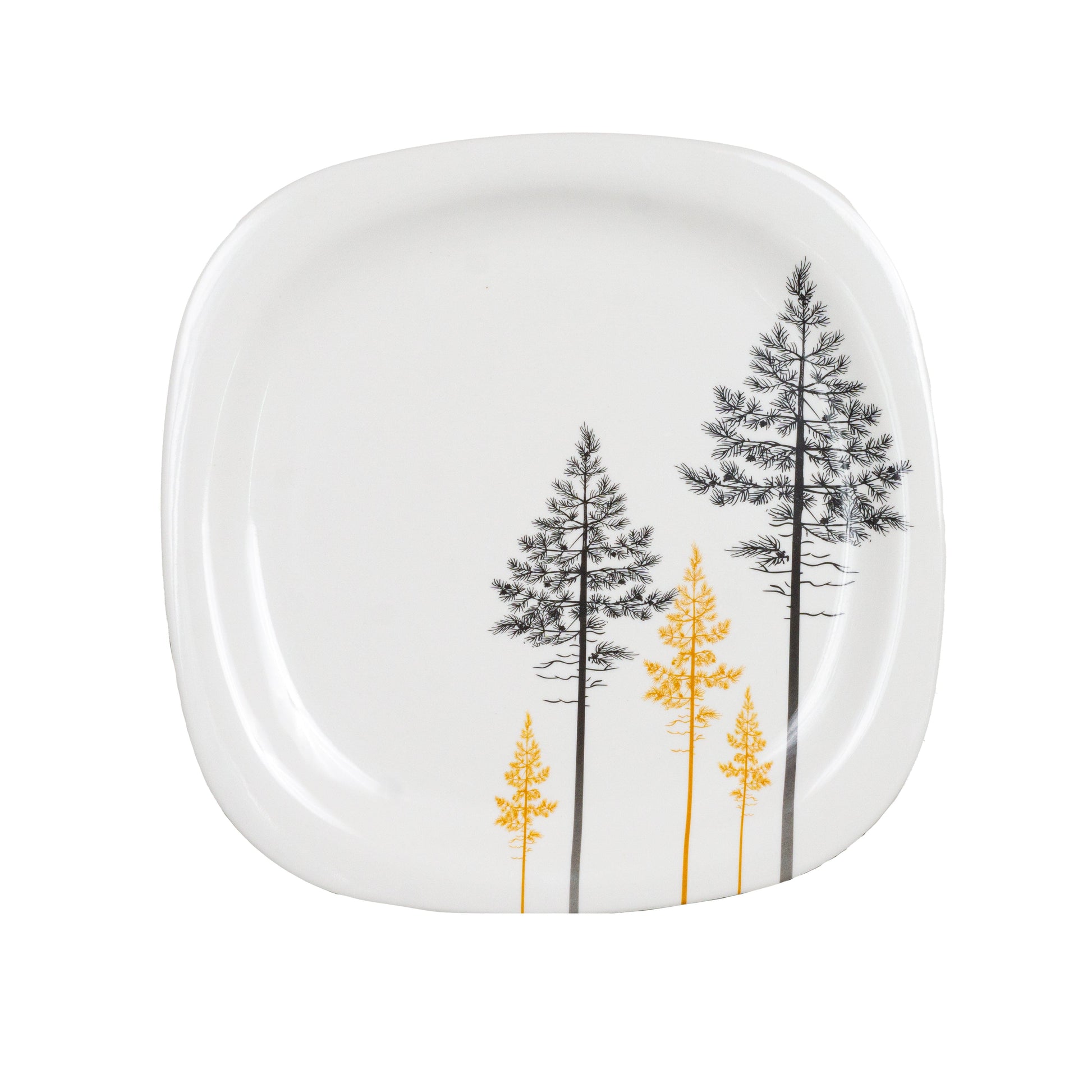 Cup Plate Pine Tree 38-Piece Square Dinner Set