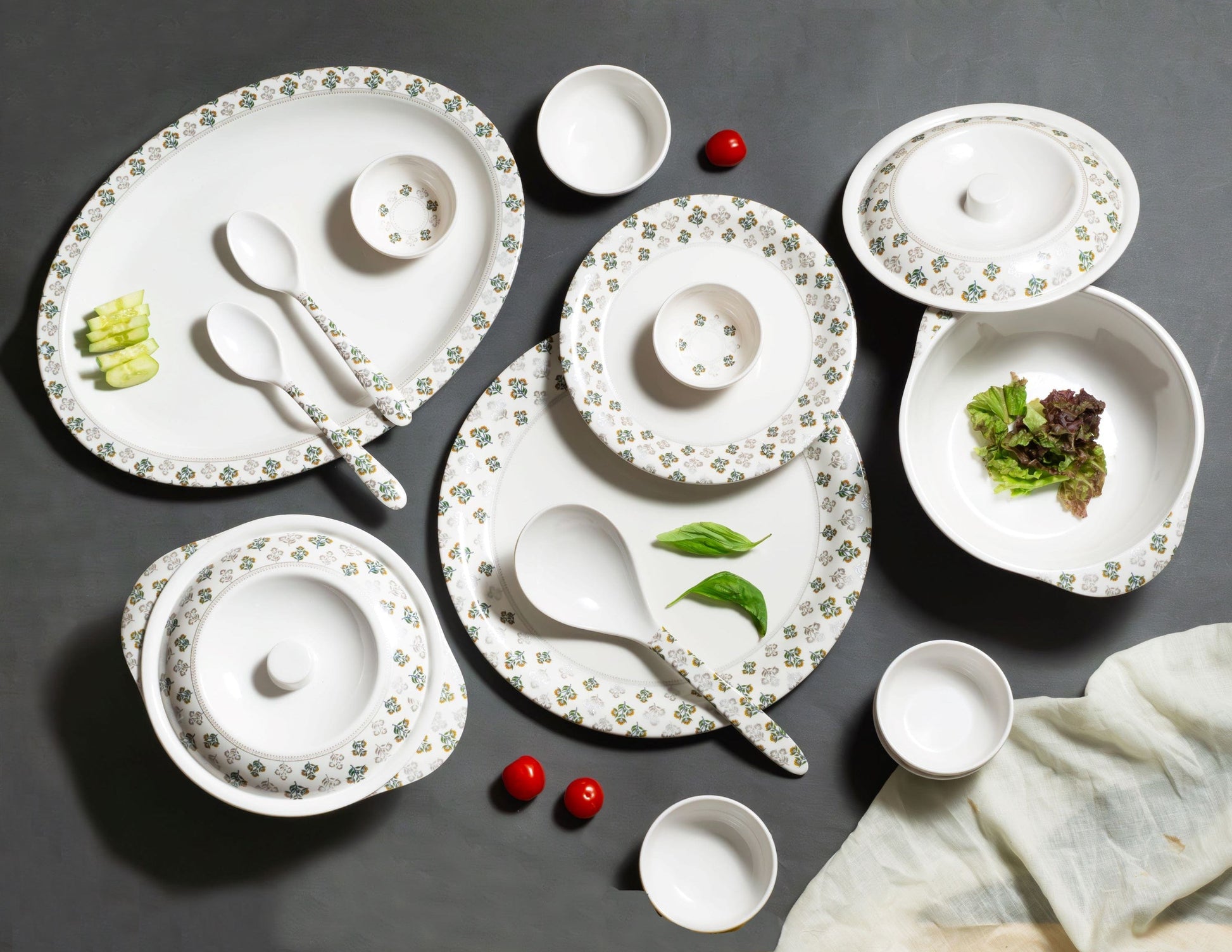 Cup Plate Prestige Round Dinner Set (44 Piece)