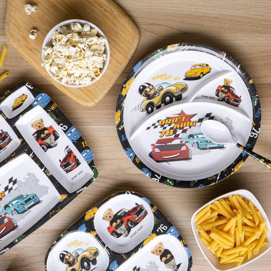 Cup Plate Road Rash Kids Dinner Set - Fun Character Meal Set