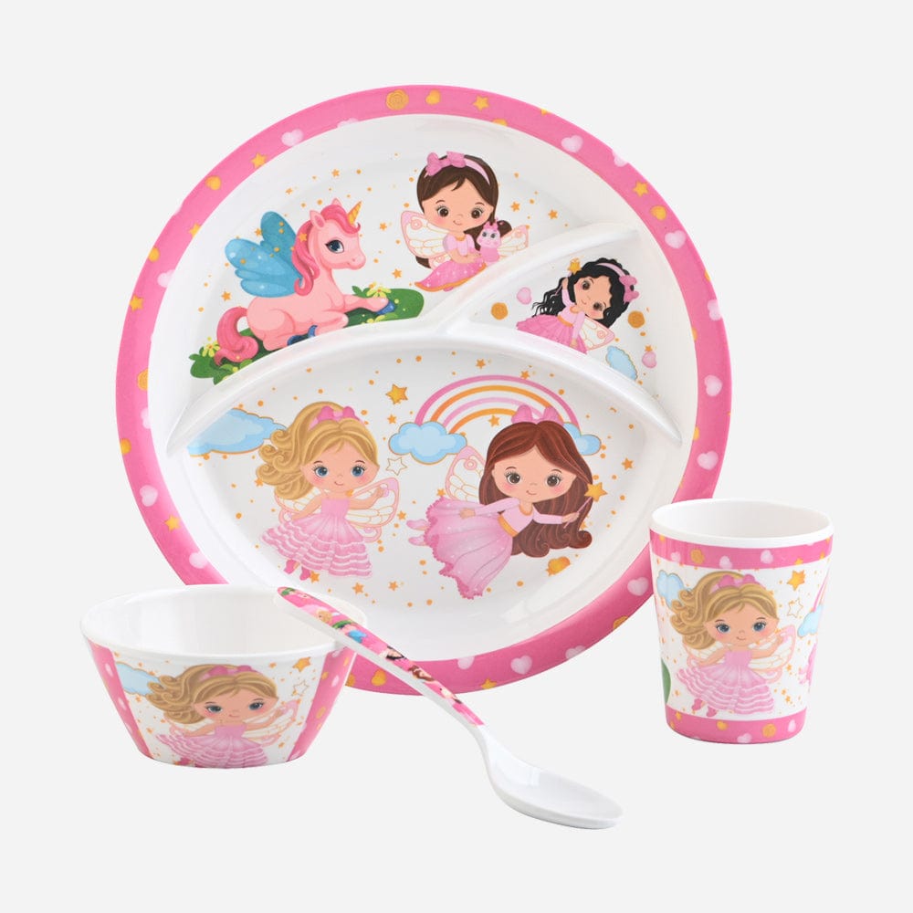 Cup Plate Round Little Angels Kids Dinner Set