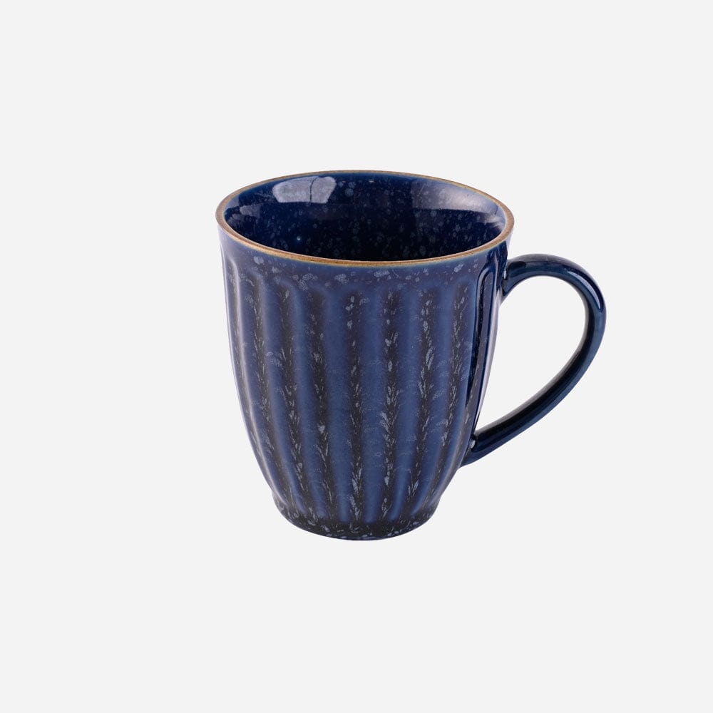 Cup Plate Set of 2 / Blue Elegant Ceramic Carnival Mug - 300ml