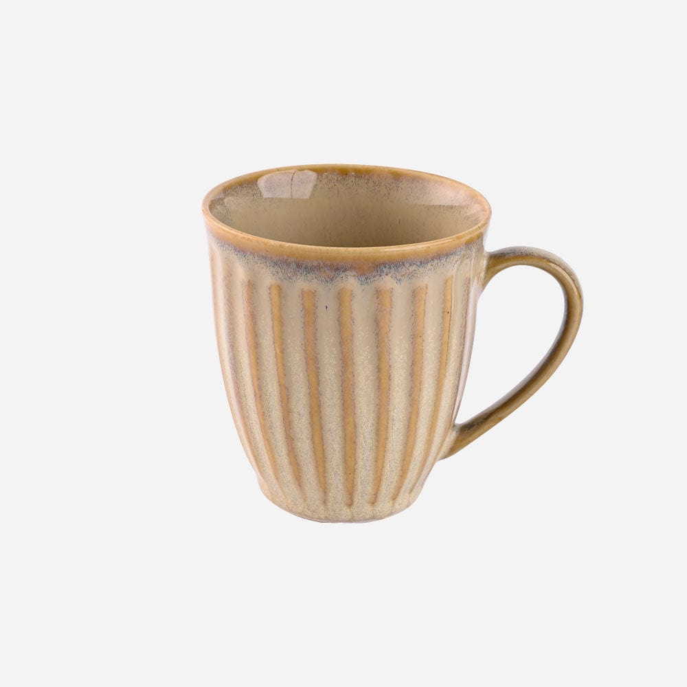 Cup Plate Set of 2 / Gold Elegant Ceramic Carnival Mug - 300ml