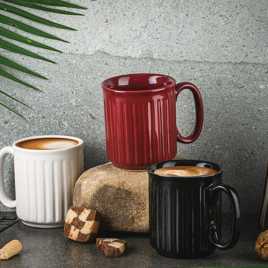 Cup Plate Set of 2 / Maroon Fiesta Ceramic Mug - Elegant Drinkware for Every Occasion