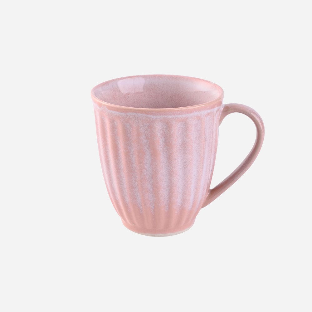 Cup Plate Set of 2 / Pink Elegant Ceramic Carnival Mug - 300ml