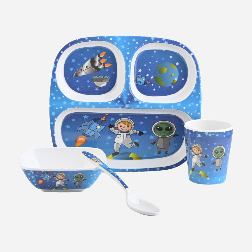 Cup Plate Square Cool Sci-Fi Kids Dinner Set