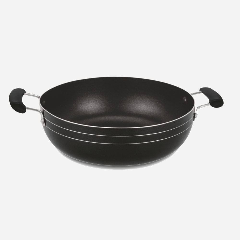 Cup Plate Tibros Non-Stick Kadhai with Steel Lid - 3Lt & 2Lt