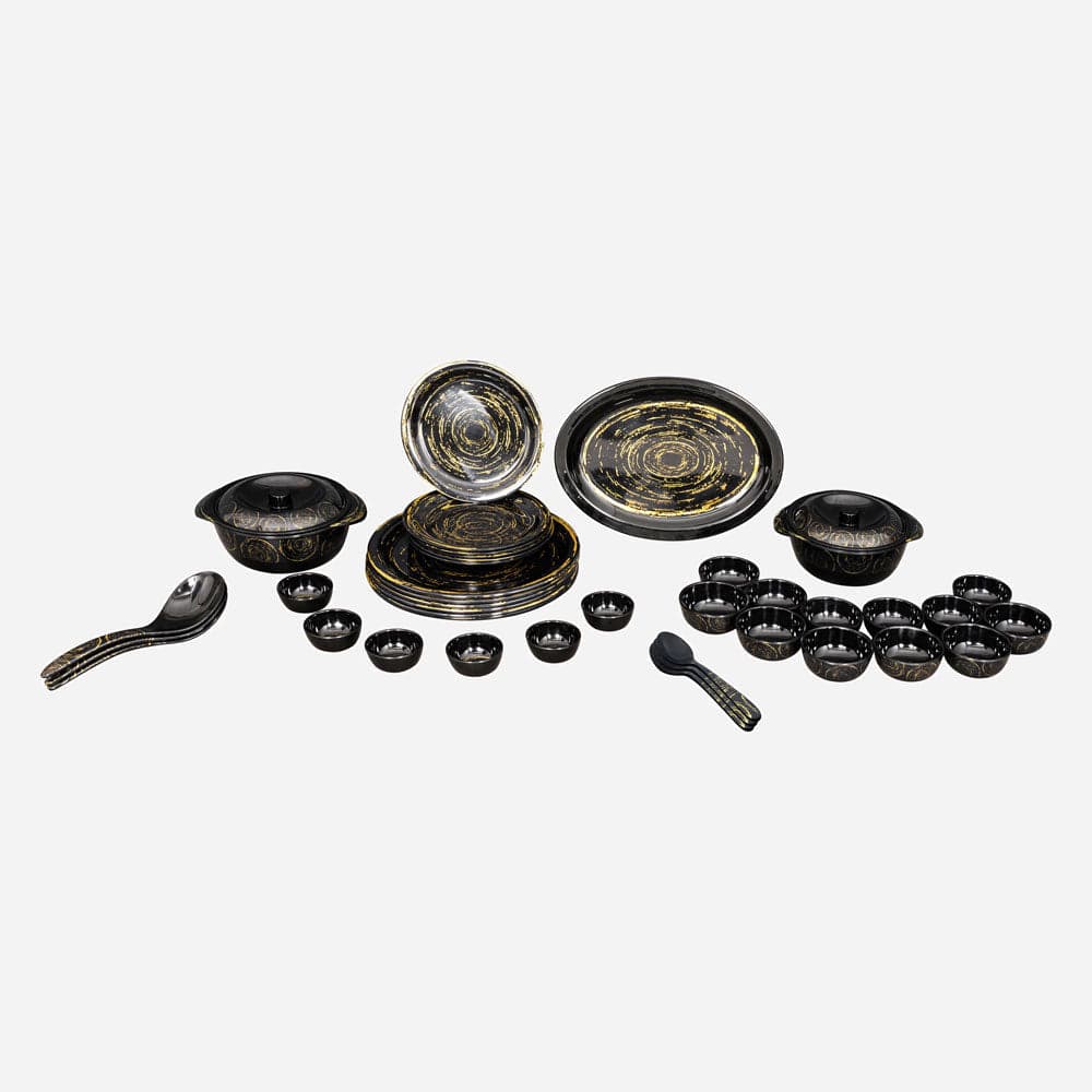 Cup Plate Urban Round Dinner Set - 44 Piece Melamine Set
