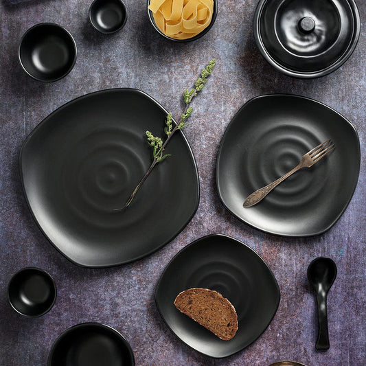 Cup Plate 41-Piece Asian Matt Square Dinner Set
