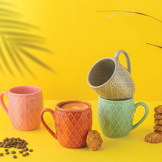 Cup Plate Elegant Tulle Ceramic Mug