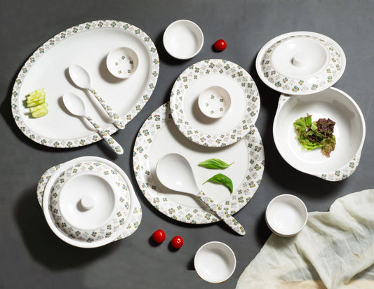 Cup Plate Prestige Round Dinner Set (44 Piece)