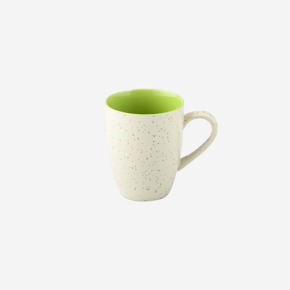 Cup Plate Set of 2 / Green Elegant Ceramic Arabica Mug