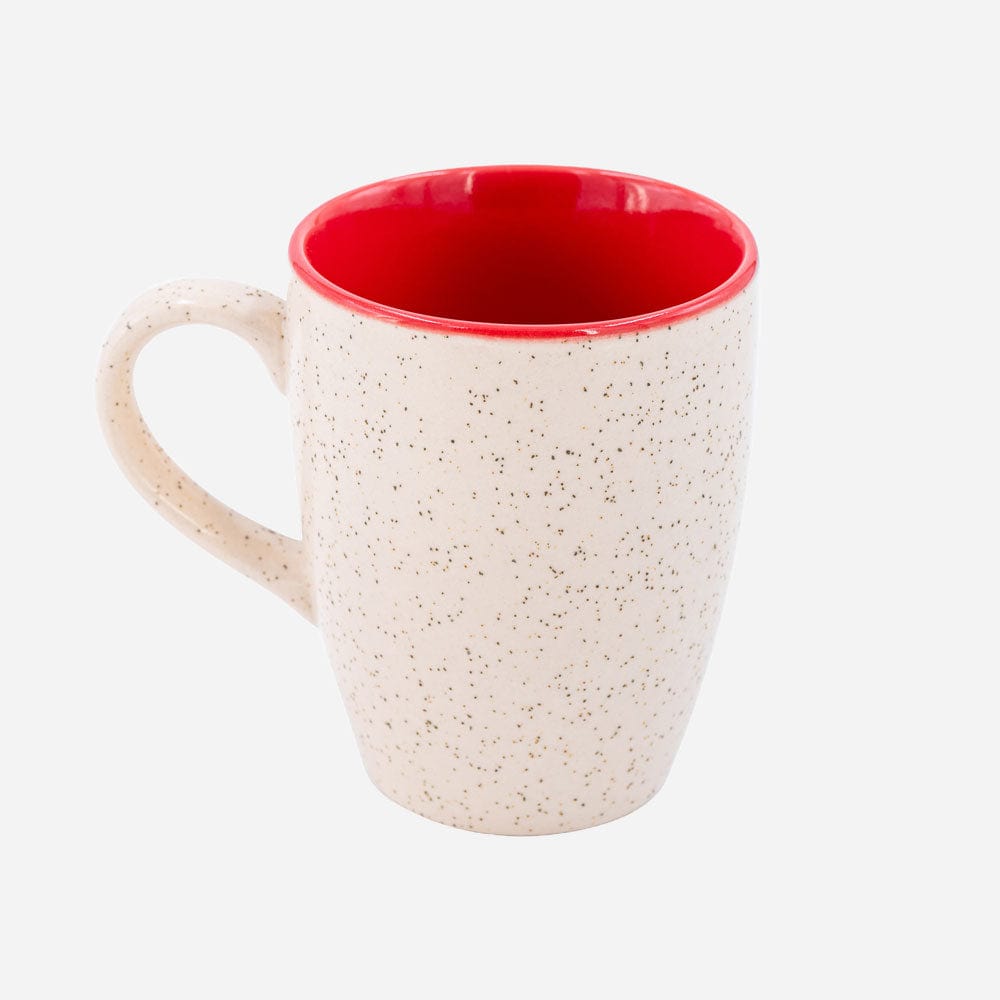 Cup Plate Set of 2 / Red Elegant Ceramic Arabica Mug