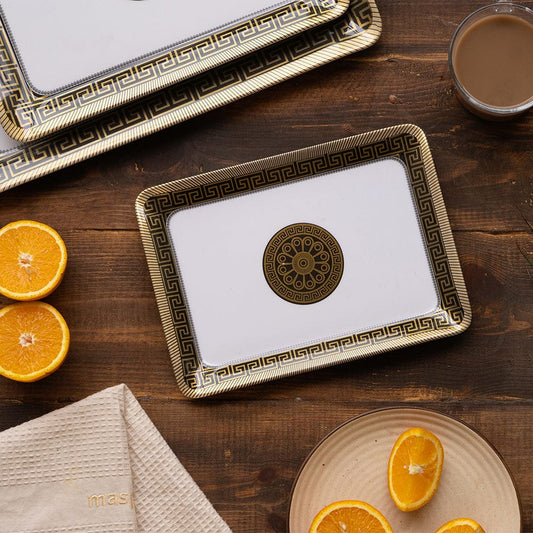Cup Plate Versa Melamine Ethnic Tray Set of 3 - Vibrant Kitchenware